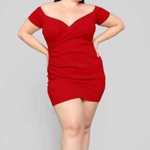 Fashion Nova The Night We Met Dress size 1X Red